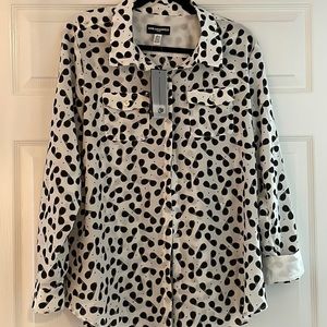 Sunglasses Pattern Button Down Top